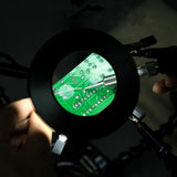 Six-Jaw LED Lamp Magnifying Glass Soldering Station with Fan, N-SS6LMF-BK9, N-SS6LF-BK9