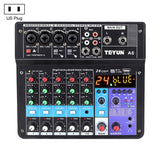 TEYUN NA6 6-channel Small Mixing Console Mobile Phone Sound Card Live Broadcast Computer Recording Console Processor, US Plug, NA6 US Plug NA6 US Plug