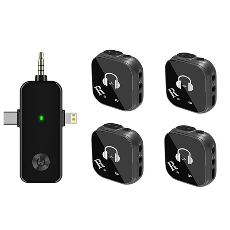 5.8G Wireless In-ear Monitor System Support Dual-Earphone Monitoring, One To Two, One To Four