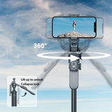 2m Metal Tripod Selfie Stick With 4 Expansion Interfaces for Phone Camera, Only Tripod