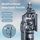 2m Metal Tripod Selfie Stick With 4 Expansion Interfaces for Phone Camera, Only Tripod
