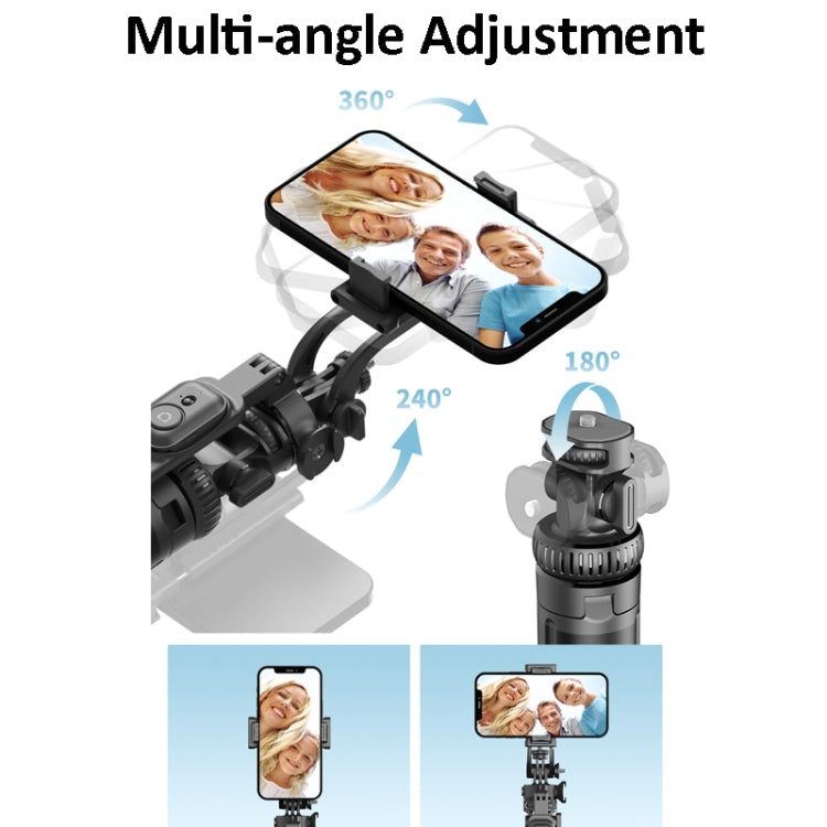 2m Metal Tripod Selfie Stick With 4 Expansion Interfaces for Phone Camera, Only Tripod