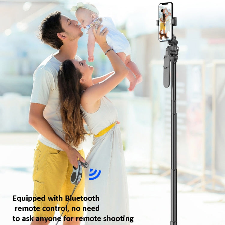 2m Metal Tripod Selfie Stick With 4 Expansion Interfaces for Phone Camera, Only Tripod