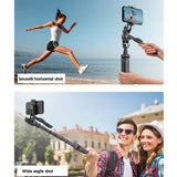 2m Metal Tripod Selfie Stick With 4 Expansion Interfaces for Phone Camera, Only Tripod