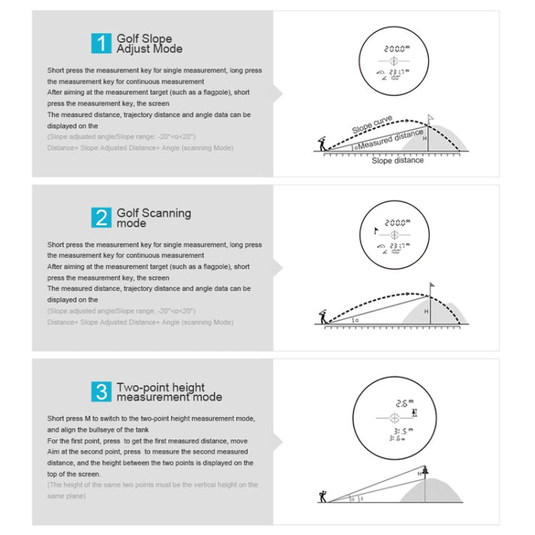 ARTBULL PF2E Golf Slope Correction Laser Rangefinder Outdoor Telescope, PF2E