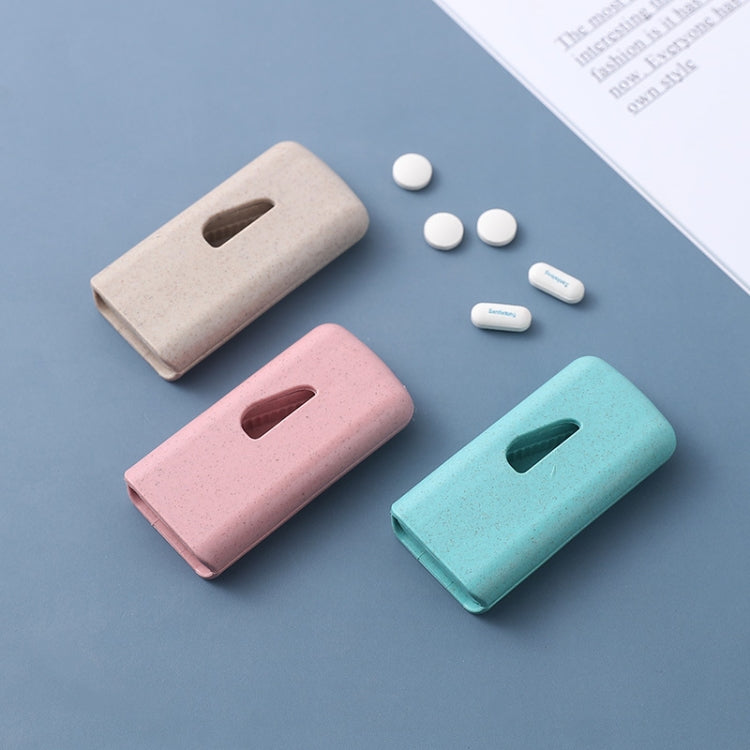 10 PCS JS010 Wheat Plastic Medicine Cutter Pill Divider, Pink, Beige, Blue