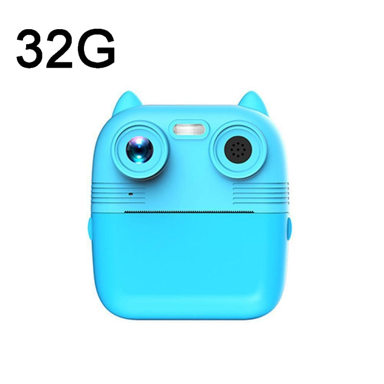 1080P Instant Print Camera 2.8-inch IPS Screen Front and Rear Dual Lens Kids Camera, Pink, Yellow, Blue, Pink+32G Card, Yellow+32G Card, Blue+32G Card Blue+32G Card