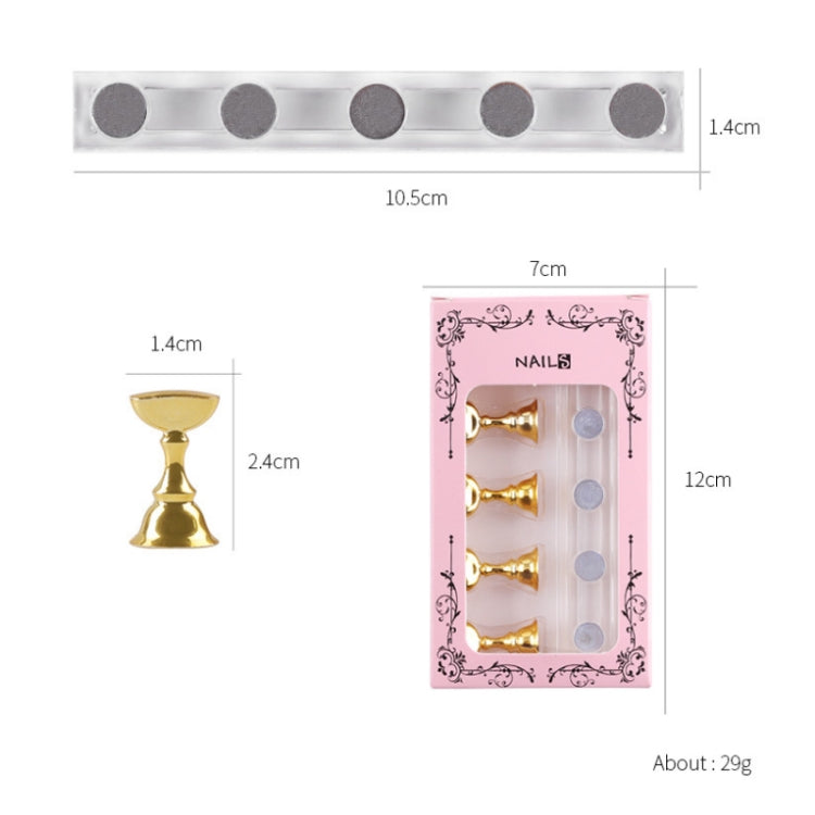 2 PCS Nail Art Chessboard Holder Nail Sheet Acrylic Base Practice Stand, Pink, Gold, Silver