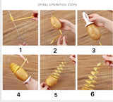 Tornado Potato Spiral Cutter Slicer Potato Chips Cooking Tools, Potato Spiral Cutter