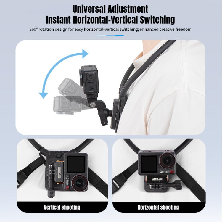STARTRC Lazy Neck Bracket V3 POV View Mount with Chest Strap, POV View Mount with Chest Strap