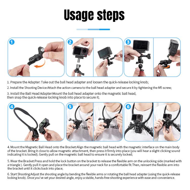 STARTRC Lazy Neck Bracket V3 POV View Mount with Chest Strap, POV View Mount with Chest Strap