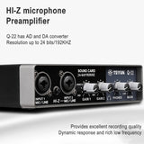TEYUN Q-22 USB Computer Free Srive Microphone External Sound Card, Q-22