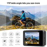 WIFI Wide-angle EIS Anti-shake Touch Color Dual-screen Remote Control Video Sports Camera, Q60TR