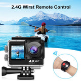 WIFI Wide-angle EIS Anti-shake Touch Color Dual-screen Remote Control Video Sports Camera, Q60TR