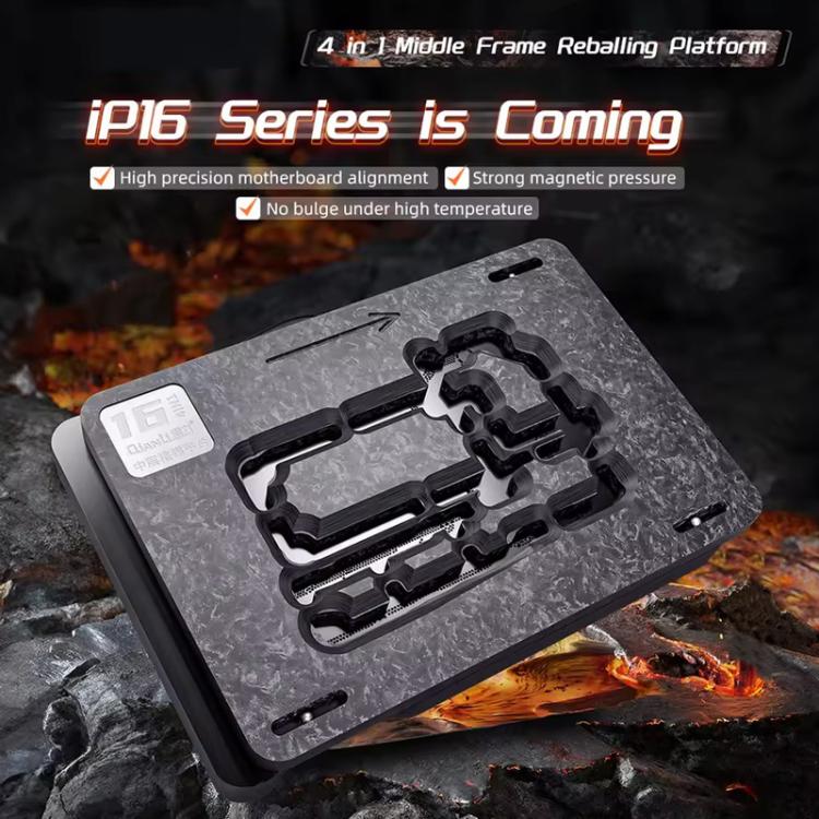 Qianli 4 in 1 Magnetic Middle Layer BGA Reballing Platform for iPhone 16 Series, Qianli for iPhone 16 Series