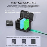 With Screen Charging Bin Intelligent Charge Manager For DJI Osmo 360 / Action 5 Pro / Action 4 / Action 3, Battery Not Included, RCSTQ 5 In 1