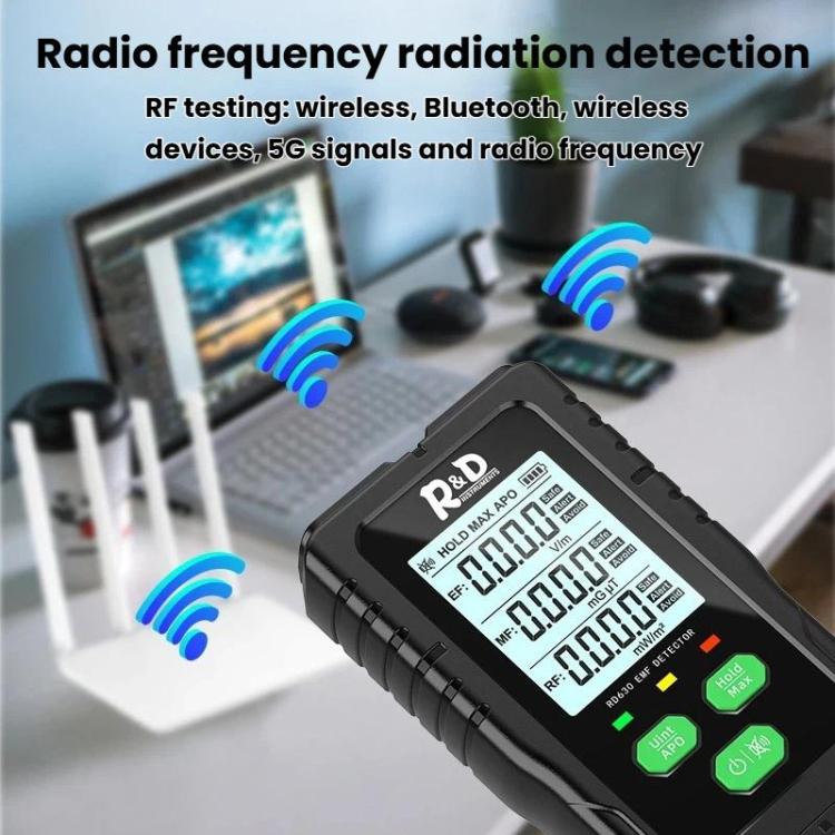 R&D INSTRUMEMTS RD630 3 In 1 Electric Field Magnetic Field RF Detector Electromagnetic Radiation Tester, RD630