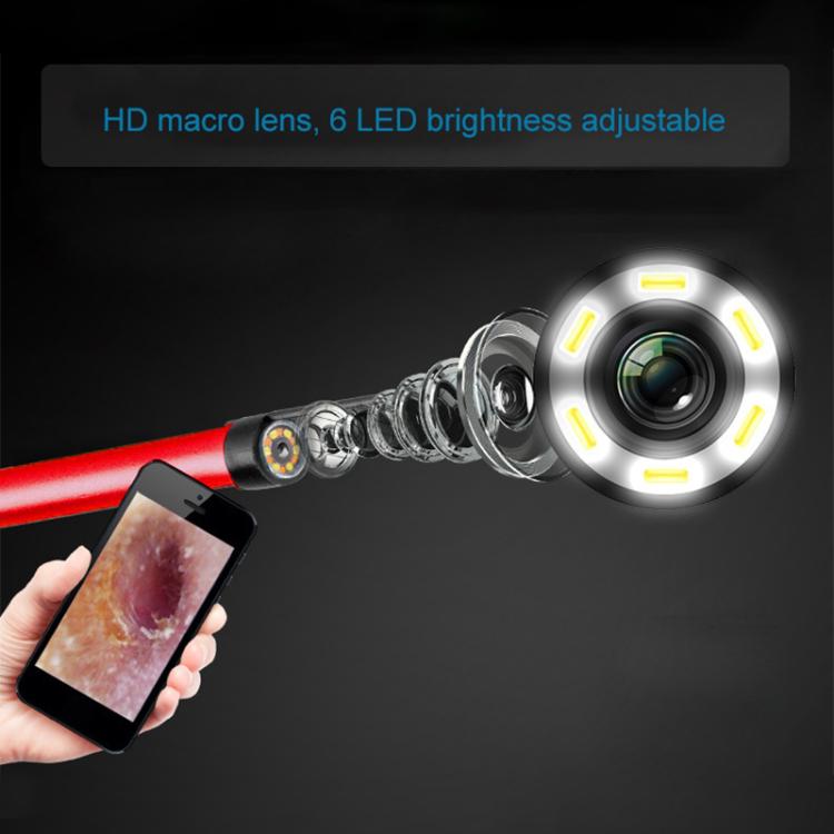2 in 1 USB HD Visual Earwax Clean Tool Endoscope Borescope with LED Lights & Wifi, Cable length: 2m