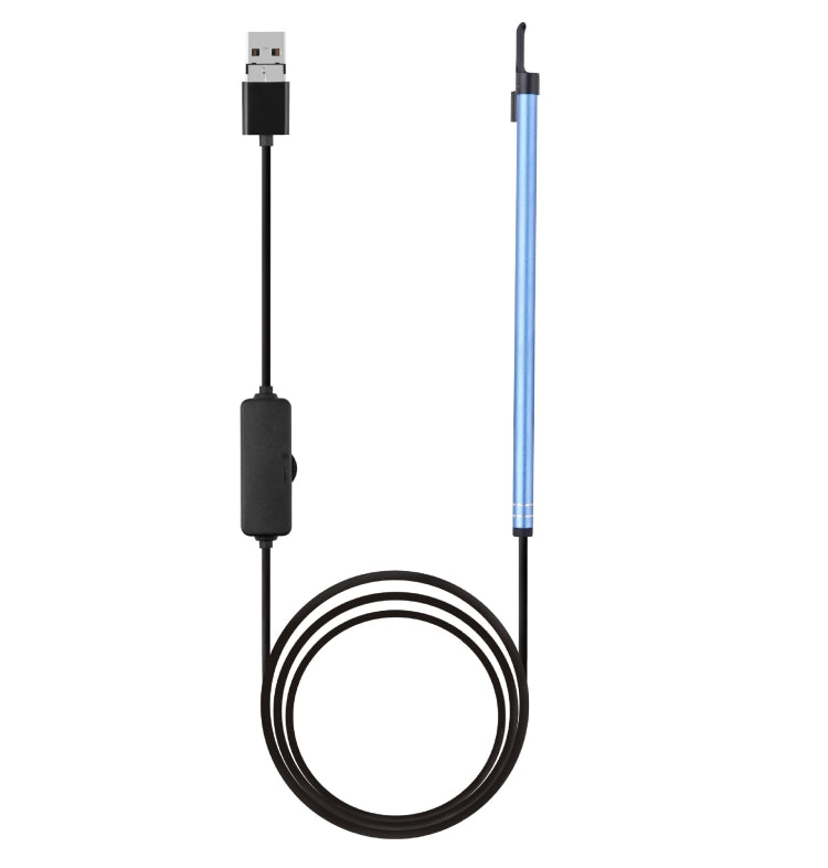 2 in 1 USB HD Visual Earwax Clean Tool Endoscope Borescope with LED Lights & Wifi, Cable length: 2m Blue