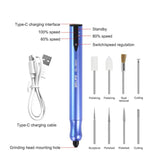Smart Rechargeable Grinding Pen Portable Grinding Head Rust Removal Polishing Motherboard Repair Electric Grinder, RL-068C