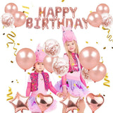 Rose Gold Balloon Decoration Set Birthday Party Decoration Supplies Party Decoration, Rose Gold Balloon Decoration Set