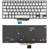 US Version Backlit Laptop Keyboard for Asus VivoBook S14 K430 A430 X430 S403 S4300F S4300U, S14 (Black), S14 (Silver) S14 (Silver) Silver