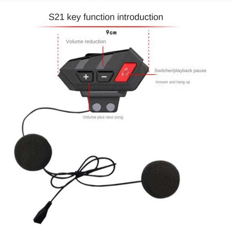 S21 Riding Helmet Bluetooth Intercom Headset, Specification:, S21