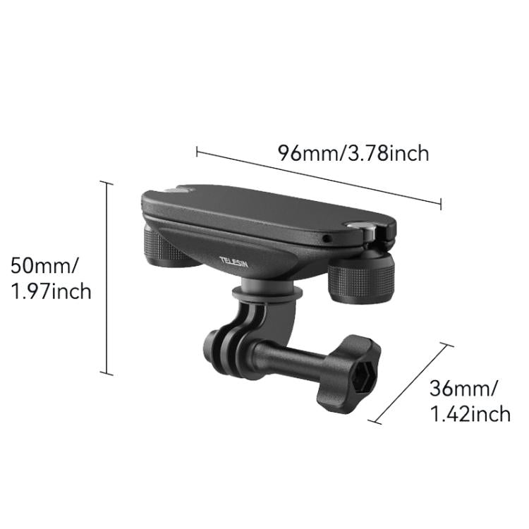 TELESIN S3-JFM-03-TDJ Backpack Quick-Release Mount Universal Backpack Clip For Action Cameras, S3-JFM-03-TDJ