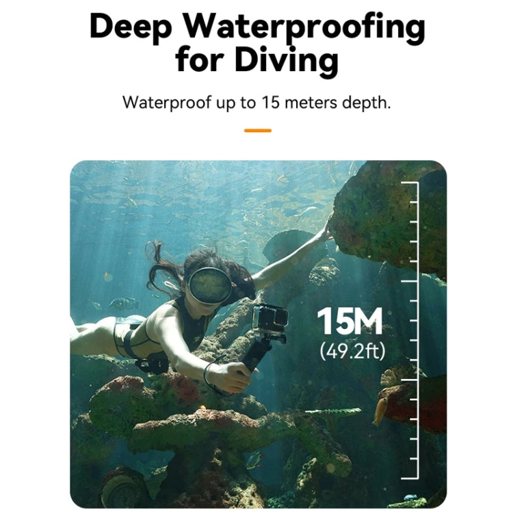 TELESIN Bluetooth Buoyancy Bar 15m Waterproof Depth For GoPro HERO13 / 12 / 11 / 10 / 9 / 8 Black, S4-FHG-01-TGP