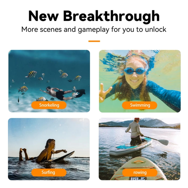 TELESIN Bluetooth Buoyancy Bar 15m Waterproof Depth For GoPro HERO13 / 12 / 11 / 10 / 9 / 8 Black, S4-FHG-01-TGP