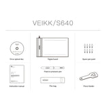 VEIKK S640 6x4 inch 5080 LPI Electronic Graphic Tablet, S640