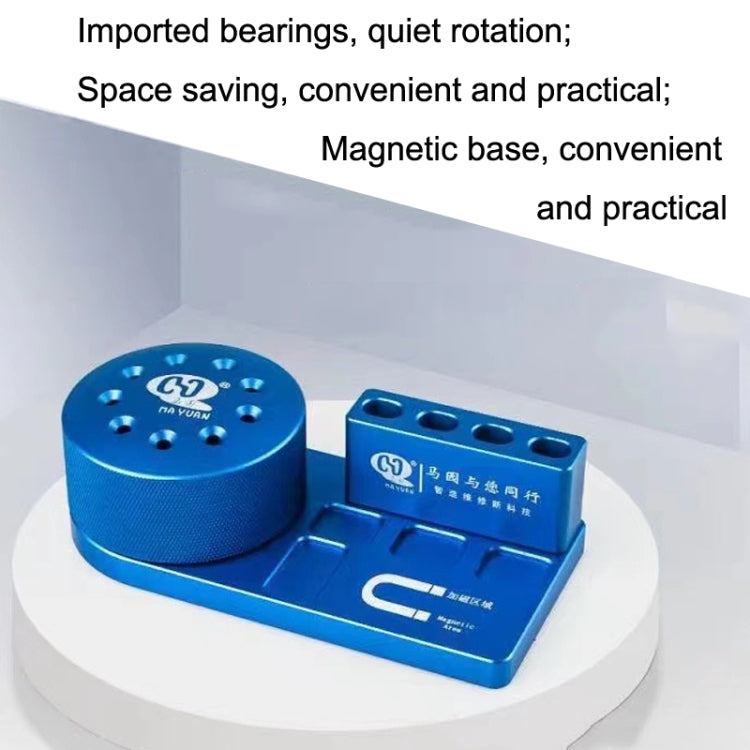 MaYuan Screwdriver Storage Rack Rotary Base Metal Screwdriver Storage Box, Screwdriver Storage Rack