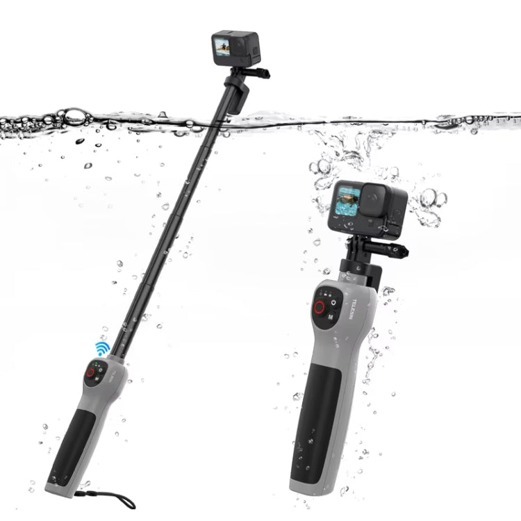 TELESIN 0.85m Underwater Selfie Stick Wireless Remote Control For GoPro HERO12 Black / HERO11 Black / HERO10 Black / HERO9 Black / HERO8 Black, Selfie Stick Selfie Stick