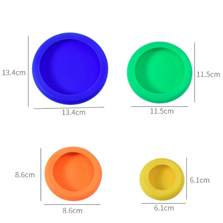 3 Sets 4 in 1 Silicone Fresh-Keeping Cover Set Multifunctional Fruit And Vegetable Sealable Stretchable Silicone Bowl Cover Random Color Delivery, Silicone Fresh-Keeping Cover