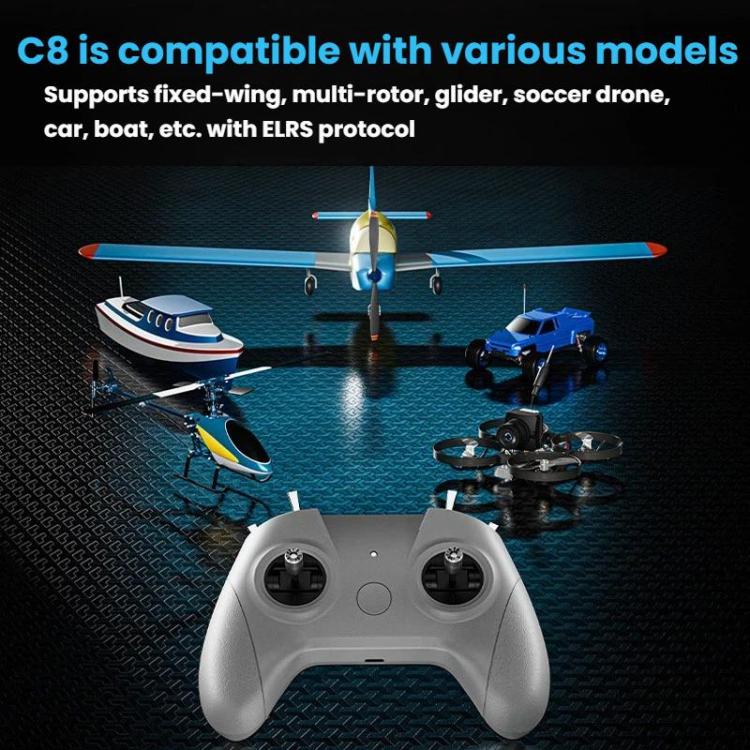 STARTRC C8 ELRS Remote Control Drone Training Aeromodelling Remote Control Traversing Aircraft Simulator Handle, Single Handle, With CR8 Receiver