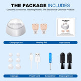 Ultra-Compact In-Ear Invisible Hearing Amplifier With Charging Case For Elderly