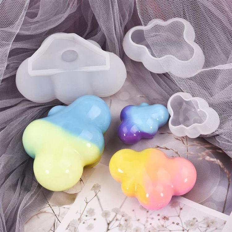 2 PCS Cloud DIY Mirror Silicone Mold, Specification: Large, Small, Medium, Large