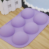 2 PCS 6 Even Small Semi-Circular Silicone Cake Mold Jelly Scented Candle Plaster Mold, Small Semi-Circular