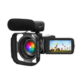4K Digital Video Camera 3 Inch IPS Touch Screen 56MP 18X Digital Zoom WiFi Camcorder, Standard, Set 1, Set 2, Set 3 Set 2