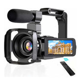 4K Digital Video Camera 3 Inch IPS Touch Screen 56MP 18X Digital Zoom WiFi Camcorder, Standard, Set 1, Set 2, Set 3 Set 3