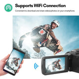 4K Digital Video Camera 3 Inch IPS Touch Screen 56MP 18X Digital Zoom WiFi Camcorder, Standard, Set 1, Set 2, Set 3