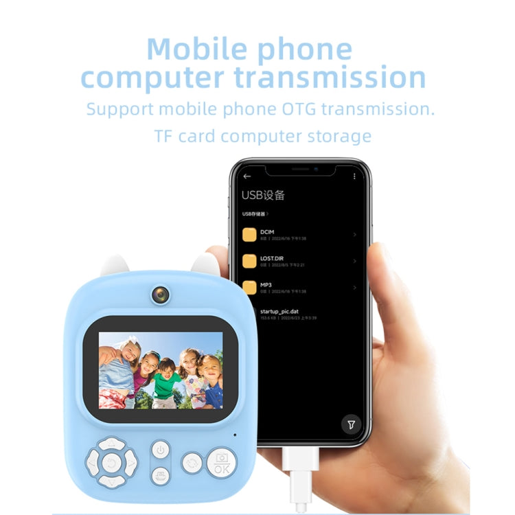 1200W Pixel 2.4 Inch Display Children Print Instant Camera, Standard Pink, Standard Blue, Standard Purple, 32G+Card Reader Pink, 32G+Card Reader Blue, 32G+Card Reader Purple