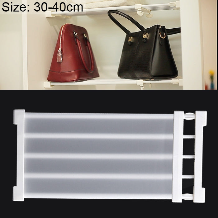 Wardrobe Storage Layered Baffle Cabinet Shelf Dormitory Partition Cupboard Partition Board, Width: 24cm, Stretch Range: 30-40cm, Stretch Range:30-40cm Stretch Range:30-40cm White