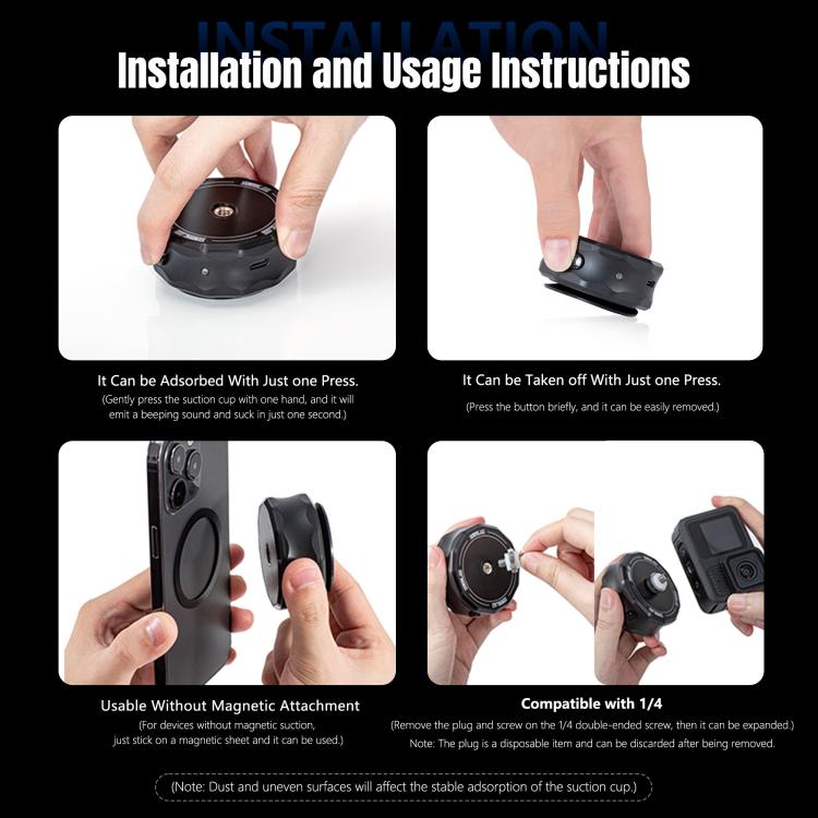 STARTRC Universal Electric Magnetic Suction Cup Mount, Suction Cup Mount