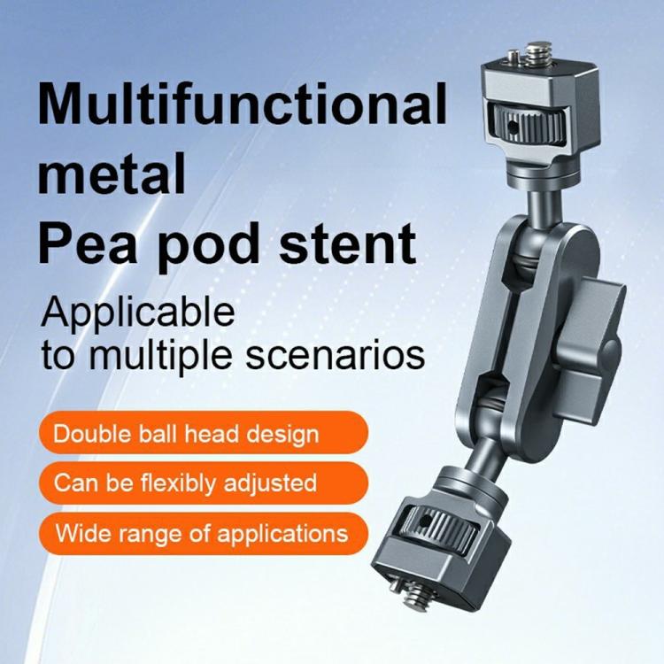 SX-Pj29 For Camera Photography 360 Degree Adjustable Magic Arm Bracket Dual Ball Head Anti-Slip Mount, SX-Pj29 Dual Ball Head Mount