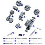 SX-Pj29 For Camera Photography 360 Degree Adjustable Magic Arm Bracket Dual Ball Head Anti-Slip Mount, SX-Pj29 Dual Ball Head Mount