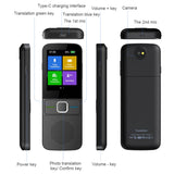 T10 Portable WIFI Smart Voice Translator Smart Business Travel Real Time AI Translator Translation Machine, T10 Black