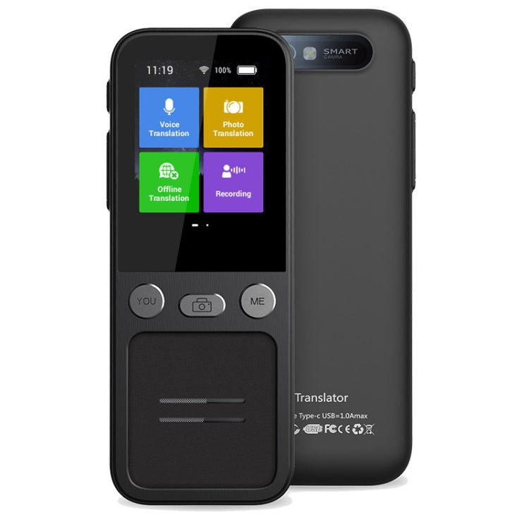 T16 Smart AI Translation Travel Translator Supports 138 Language Mutual Translation 14 Offline Translation, T16 Black, T16 White T16 Black Black