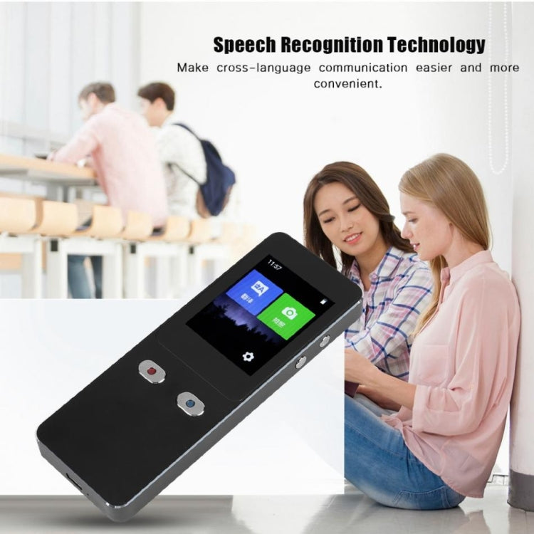 T9+ Portable WIFI Smart Voice Translator Smart Business Travel Real Time AI Translator Translation Machine 27 Languages Translator, T9+ Black