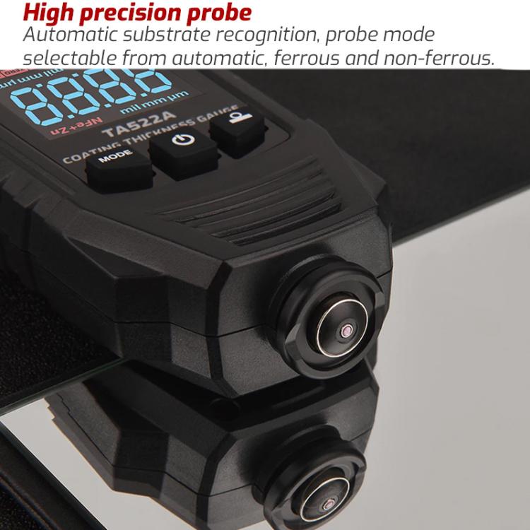 TASI TA522A Car Paint Film Meter Paint Surface Tester Coating Thickness Gauge, TA522A